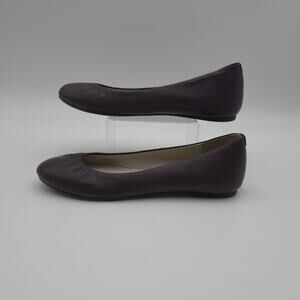 Boden Ballet Flats Women EU 37 US 6.5 Maroon Purple Brown Leather Slip On Shoe